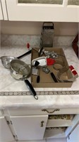 Flat of vintage cooking utensils