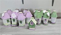 Tin Birdhouse Candle Holders - 14ct