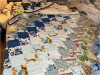 Pair of vintage quilts appear to be handmade