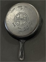 Griswold 701-A Cast Iron Frying Pan.