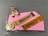 Lancaster County, PA Ribbons with Hubley Figurine