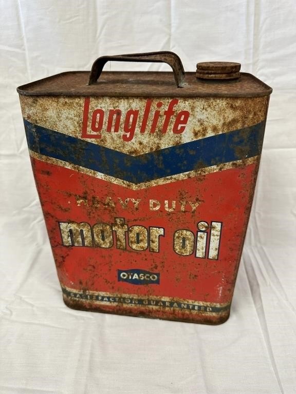 Collectilbe Otasco Longlife Motor Oil 2 Gallon Can