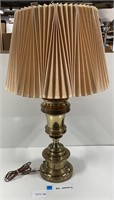 Vintage Brass Lamp - Hole In Shade