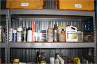 lot of misc oils and cleaners