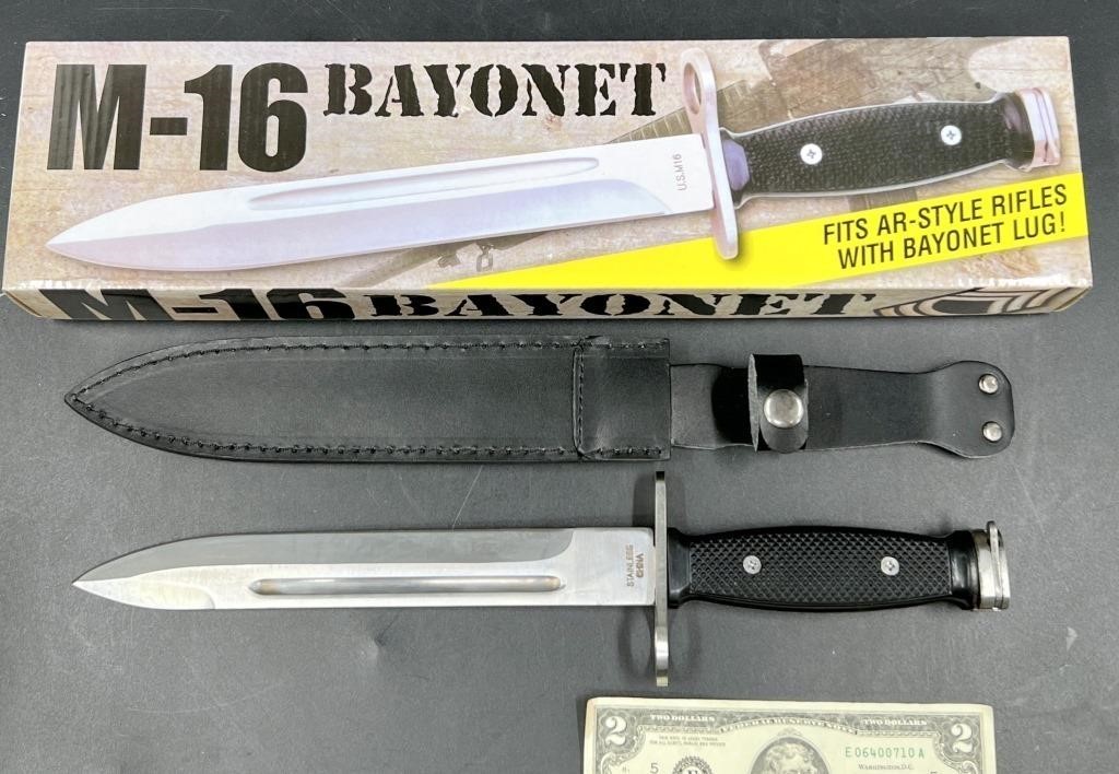 M-16 Bayonet Knife w Sheath NIB