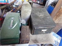 Metal Tackle Box, Vintage Wooden Box, Wooden