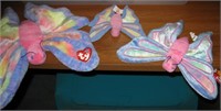 3 Sizes of Beanie Baby  Flitter Butterflies- RARE