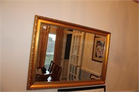 Gold framed beveled Mirror 29" x 41"