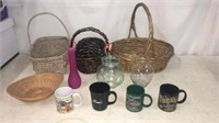 Wicker Baskets, Vases & Mugs T12A