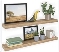 Ballucci 36" Floating Shelves, 2-pack Wood Wall