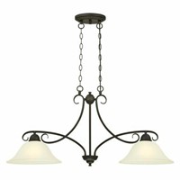 WESTINGHOUSE PENDANT 2  LIGHTING OIL RUBBED