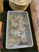 PRESSED GLASS PUNCH BOWL CUPS