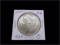 1884o Morgan silver Dollar AU
