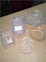 Glassware bowls, saucers