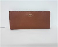 Coach Cognac Brown Leather Bifold Wallet Organizer