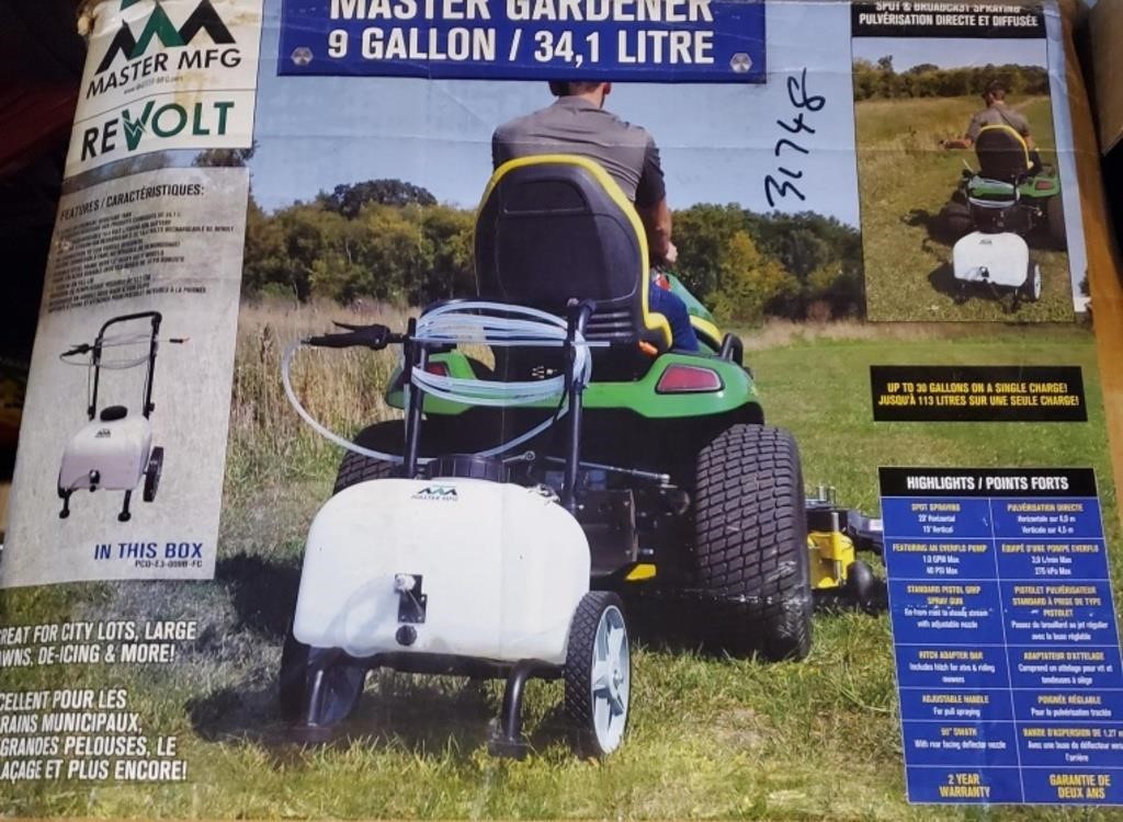 9 Gallon Lawn Sprayer Never Used Rechargeable