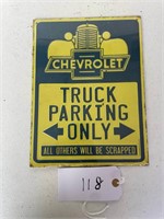 Chevy Truck Parking Sign New