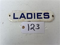 Porcelain Ladies Sign