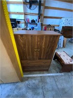 small particle board cabinet with doors