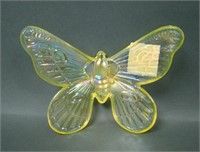 Westmoreland Vaseline Butterfly Ornament