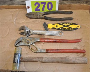 12" pliers, adj wrench & more