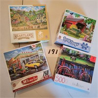 Cars, Covered Bridge and More Puzzle Lot