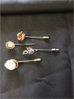 4 lapel pins all costume