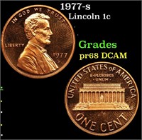 Proof 1977-s Lincoln Cent 1c Grades GEM++ Proof De