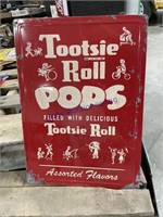 TOOTSI ROLL POPS TIN SIGN-APPROX 12"WX17"T