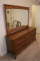 Thomasville 9-Drawer Dresser with Mirror
