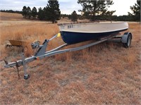 1958 CRESTLINER Boat & 1987 Boat Trailer