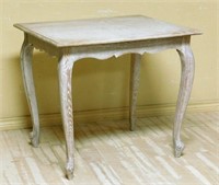 Louis XV Style White Washed Oak Breakfast Table.