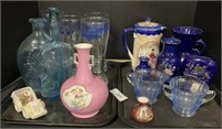Blur Floral Asian Vases, Adv Mickey Mantle Glass.