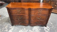 Mahogany Double Serpentine Dresser