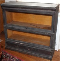 2 section barrister bookcase, painted