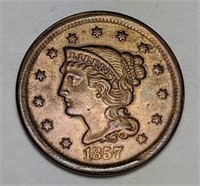 1857 large date one cent coin