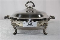 Vintage Silver Round Serving Dish