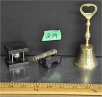 Small brass bell and miniatures - info