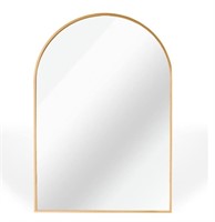 20 in. W x 30 in. H Arched Gold Aluminum Framed