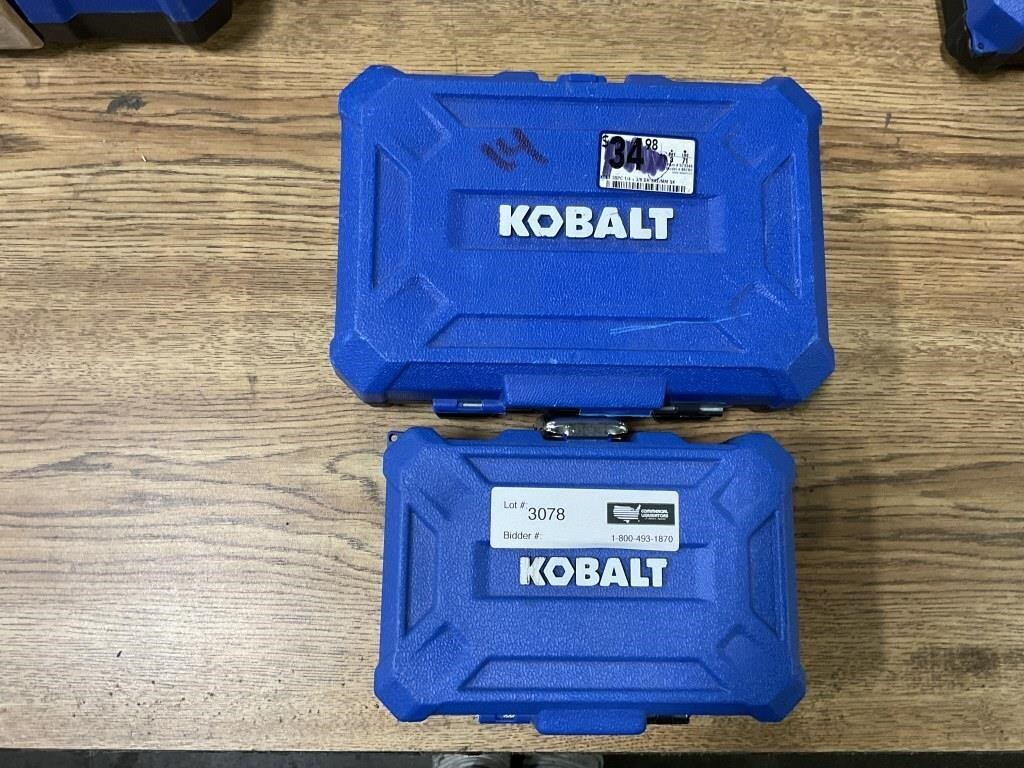 1 LOT ( 2 BOXES) KOBALT TOOL SET ** BOX IS