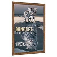 JDZIVTOP 18x24 Frame Rustic Brown, 24x18 Poster F