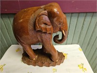 Wooden Carved Elephant Figure