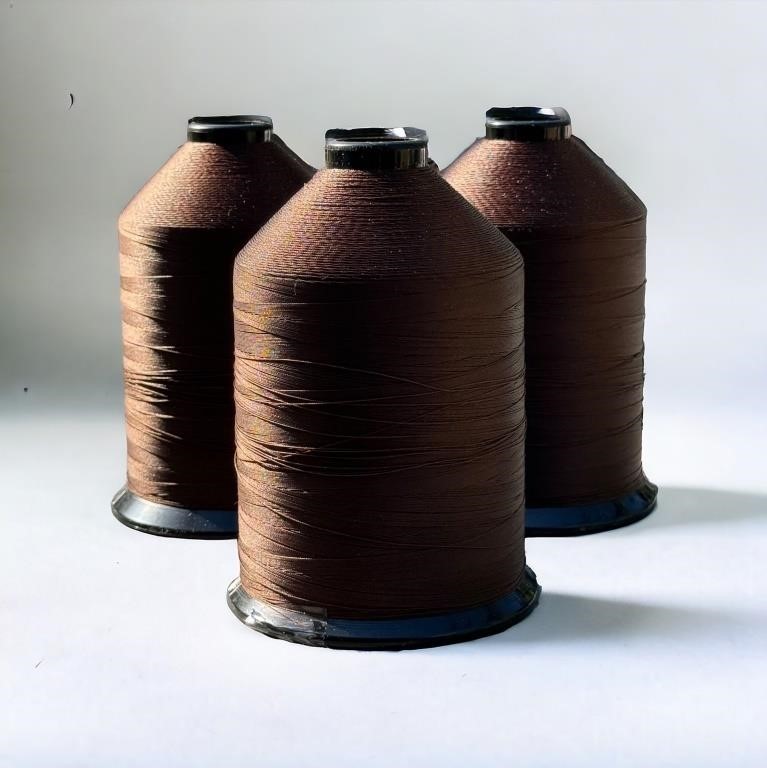 Trio of Cone Sewing Thread