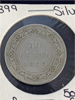 1899 Newfoundland Silver 50 Cent