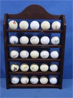 Collector Golf Balls & Display Rack