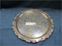 silver plated tray .