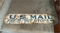Metal US mail sign