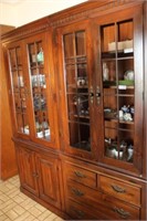 2 Piece Wooden Cabinets needs -1 glass panel