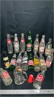 beverage bottles, A&W mug, some items vintage