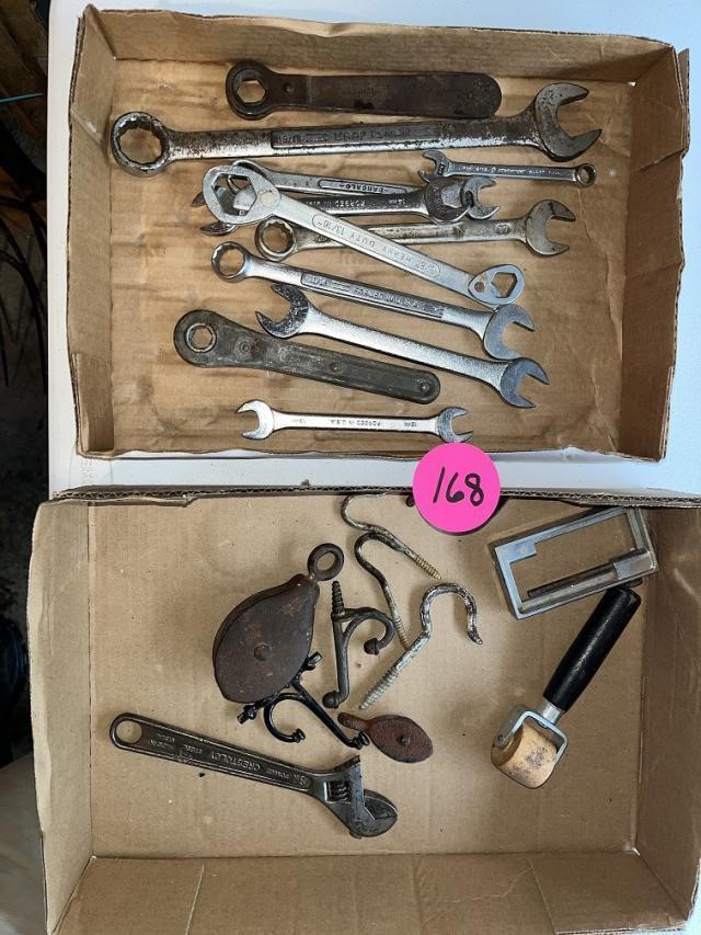 (2) Boxes Assorted Wrenches & Misc.